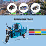 Electric Cargo Tricycle 800W EEC 400KG Load Carrying Capacity Load Open Type Electric 3 Wheel Tricycle - image 3
