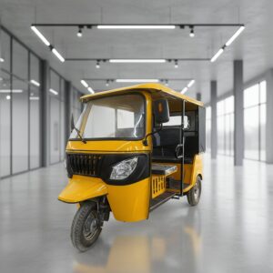 Electric Passenger Tricycle 3 Seats 3 Rows Tuk Tuk 72V Over 1000W Open Body Drum Brake Taxi Transport