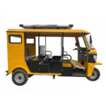 Electric Passenger Tricycle 3 Seats 3 Rows Tuk Tuk 72V Over 1000W Open Body Drum Brake Taxi Transport - image 3