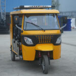 Electric Passenger Tricycle 3 Seats 3 Rows Tuk Tuk 72V Over 1000W Open Body Drum Brake Taxi Transport - image 5
