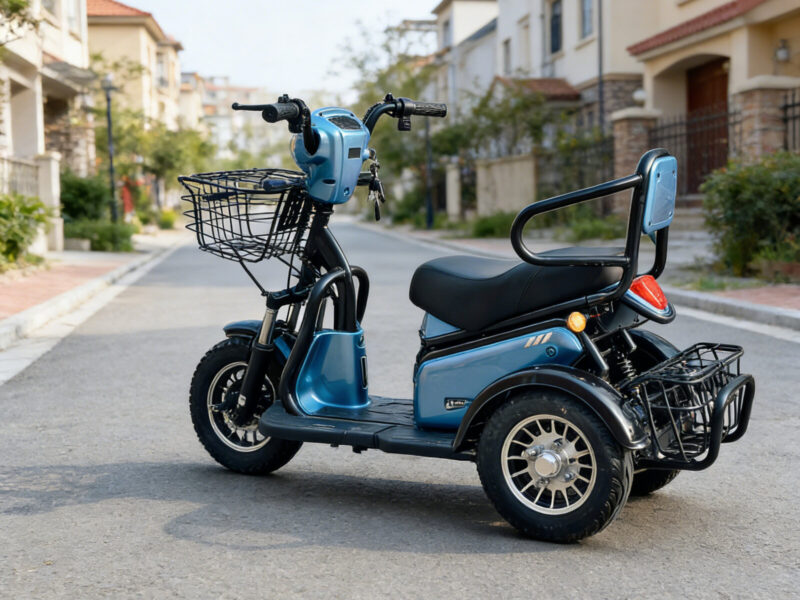 Electric Tricycle 500W 3 Wheel Electric Scooter 12-Tube Controller 2 Seater Mobility Ebike 40km Range for Adult Elderly