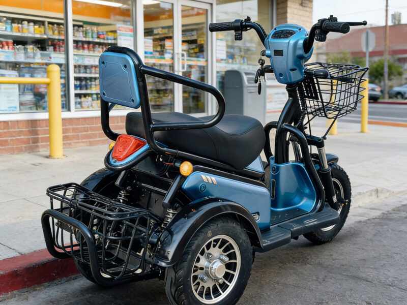 Electric Tricycle 500W 3 Wheel Electric Scooter 12-Tube Controller 2 Seater Mobility Ebike 40km Range for Adult Elderly