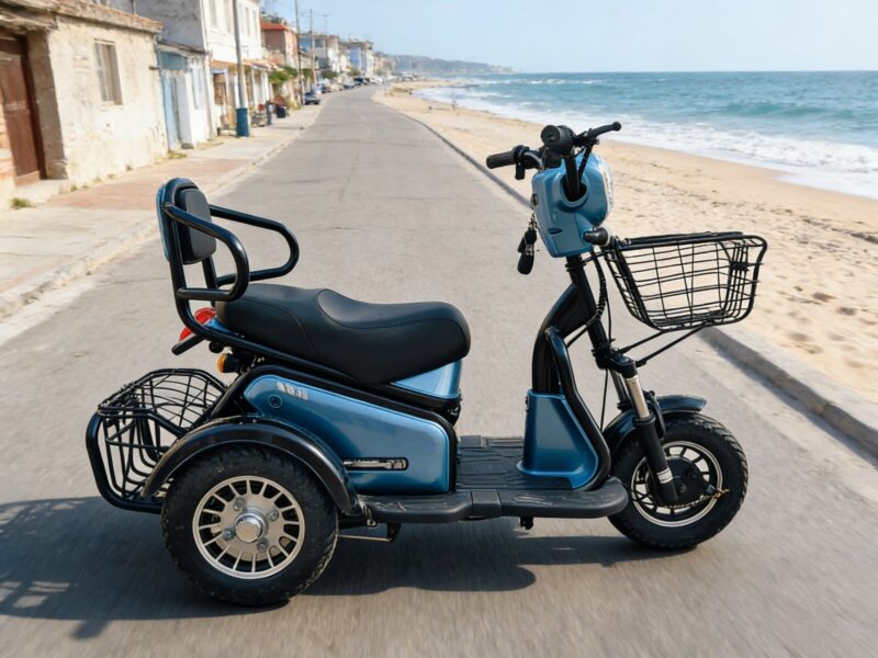 Electric Tricycle 500W 3 Wheel Electric Scooter 12-Tube Controller 2 Seater Mobility Ebike 40km Range for Adult Elderly