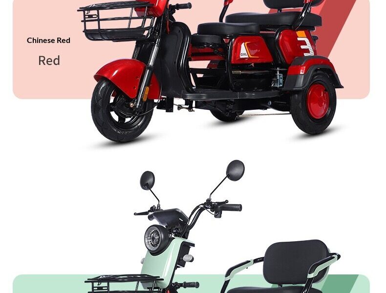 Electric Tricycle Adults Small Cargo Model Elderly Open 500W Power 100-200kg Payload 50-70km Range