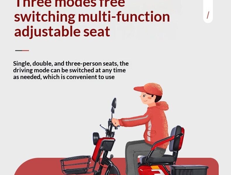Electric Tricycle Adults Small Cargo Model Elderly Open 500W Power 100-200kg Payload 50-70km Range
