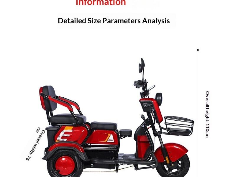 Electric Tricycle Adults Small Cargo Model Elderly Open 500W Power 100-200kg Payload 50-70km Range