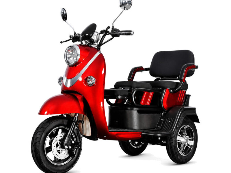 Electric Tricycle Scooter High Quality 60V 1000W+ 25km/h Low-Speed 70km Lithium Power Three Wheels Open Body Adults 400kg