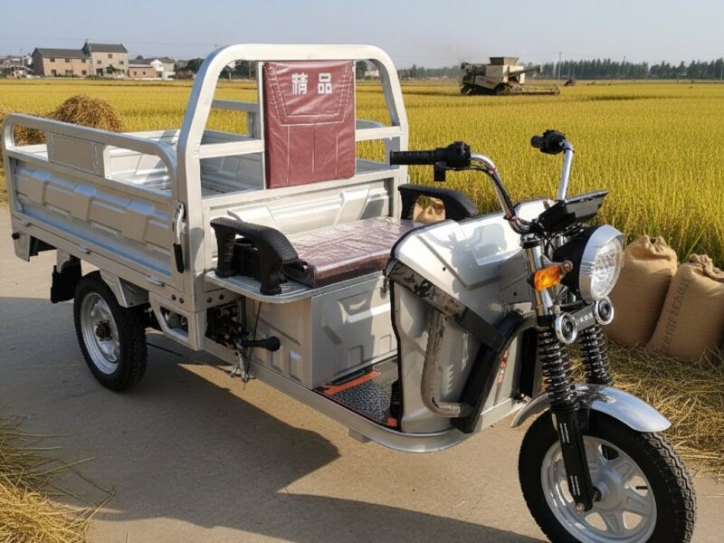 Electric Tricycle Ultra-Long Endurance Express Climbing Slope Self-Discharging Dump Truck Heavy-Duty Agricultural Open Cargo