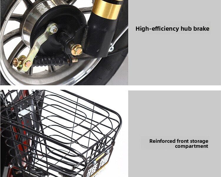 Factory Direct 1000W 72V 300kg Load Carbon Steel Cargo & Passenger Dual-use Electric Tricycle for Elderly Pick-up & Mobility