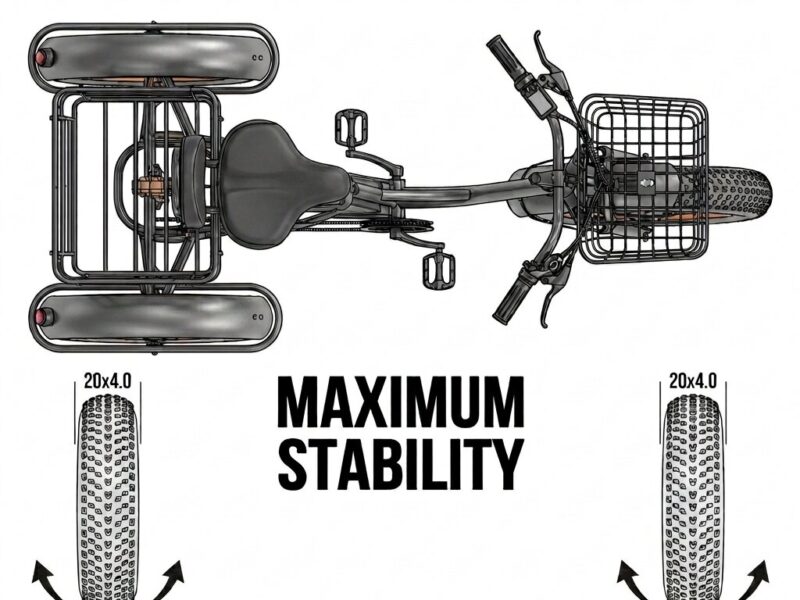 Factory Direct 48V 500W All-Terrain Dual Basket Steel Pedal Assist 20 Inch Fat Tire Electric Tricycle for Cargo Delivery