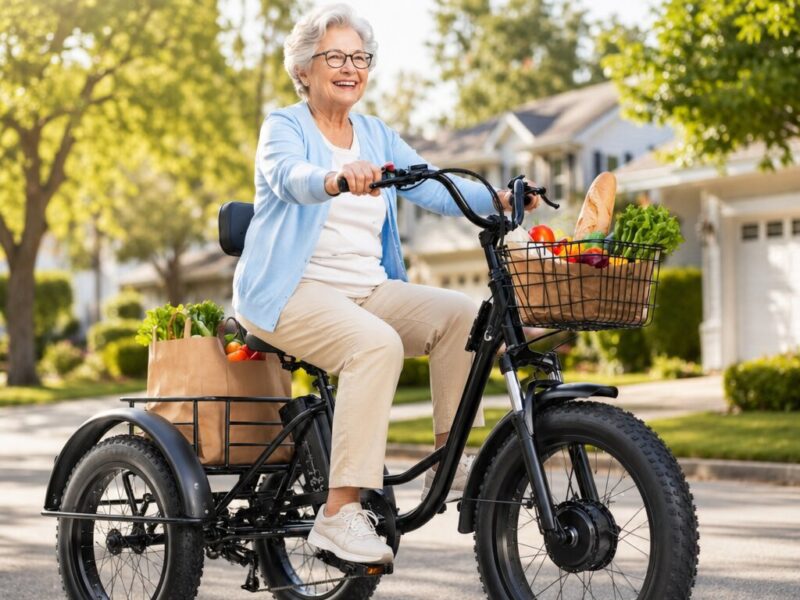 Factory Direct 48V 500W All-Terrain Dual Basket Steel Pedal Assist 20 Inch Fat Tire Electric Tricycle for Cargo Delivery