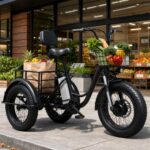 Factory Direct 48V 500W All-Terrain Dual Basket Steel Pedal Assist 20 Inch Fat Tire Electric Tricycle for Cargo Delivery - image 7