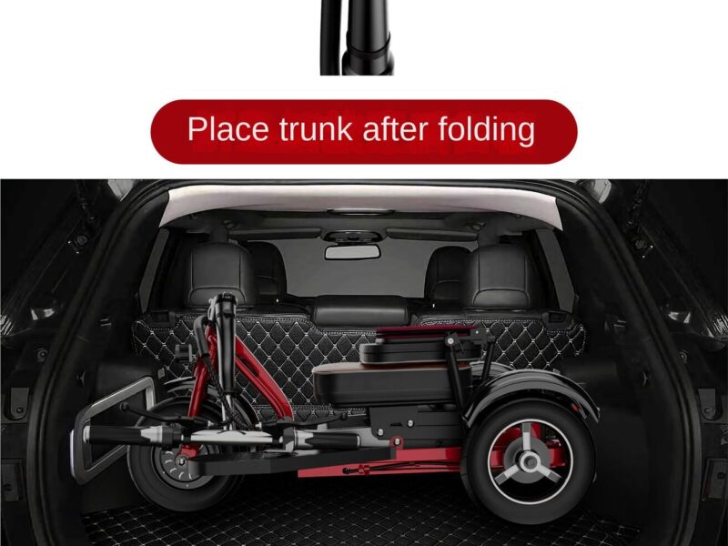Factory Direct Adult Leisure Mini Electric Tricycle 3 Speed 48V Lithium Battery Brushless Motor Folding Design Commuter Vehicle