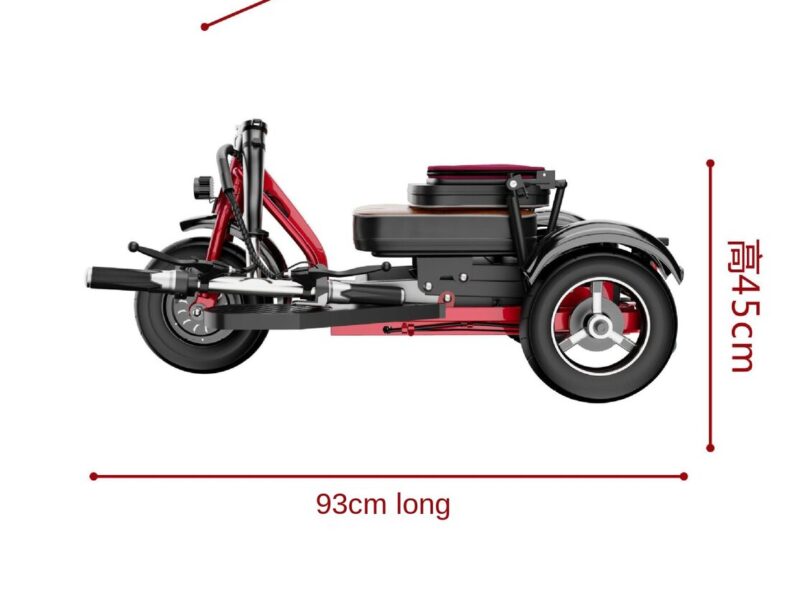 Factory Direct Adult Leisure Mini Electric Tricycle 3 Speed 48V Lithium Battery Brushless Motor Folding Design Commuter Vehicle