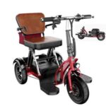 Factory Direct Adult Leisure Mini Electric Tricycle 3 Speed 48V Lithium Battery Brushless Motor Folding Design Commuter Vehicle - image 2