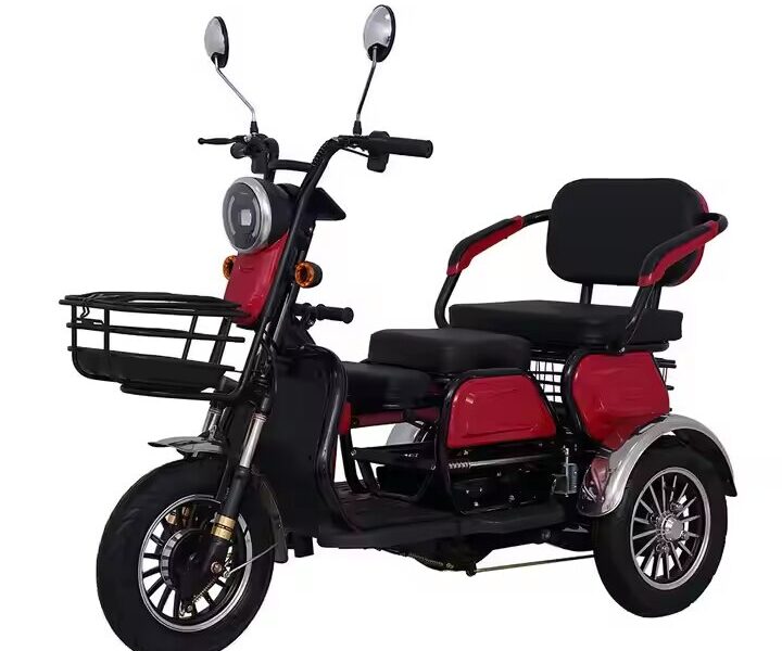 Factory Direct Foldable Electric Trike for Grocery Shopping and Market Errands With Front and Rear Baskets Electric Tricycle