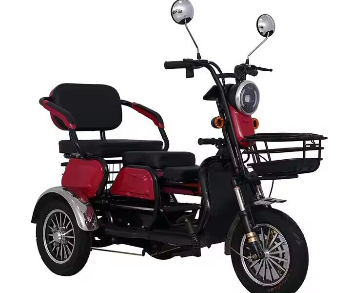 Factory Direct Foldable Electric Trike for Grocery Shopping and Market Errands With Front and Rear Baskets Electric Tricycle