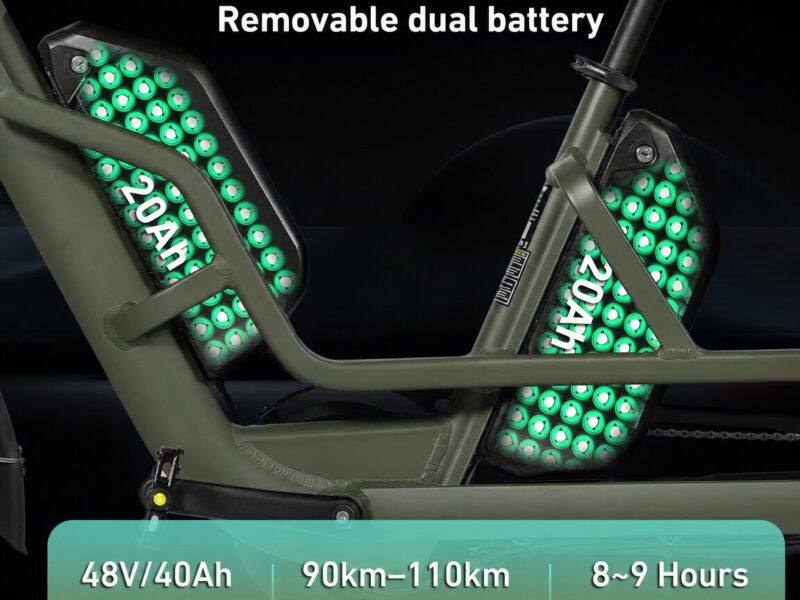 Factory Supply 3 Wheel Electric Tricycle VIPCOO R1 2 Person Electric Three Wheel Bicycle Tricycle with Good Price 48V 40AH