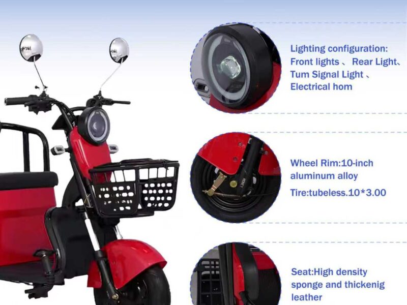 Hot-selling Open Body Electric Tricycle 500w 60v Outdoor Electric 3 Wheel Scooter 3 Seats Electric Tricycle for Adult