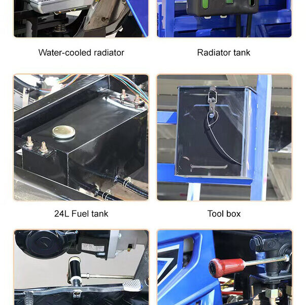 Factory Wholesale 9 Wheels Cargo Dump Tricycle Motorcycle 300CC or 350CC Gasoline Fuel Power Open Body Types for Cargo Use