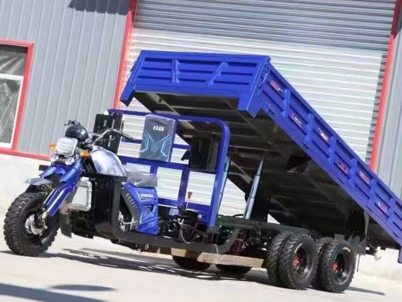 Factory Wholesale 9 Wheels Cargo Dump Tricycle Motorcycle 300CC or 350CC Gasoline Fuel Power Open Body Types for Cargo Use