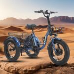 Fat Tire Electric Tricycle for Adults, 24-inch Pedal Assist 3 Wheel Bike, Lithium Powered E-trike for Snow and All-terrain - image 2