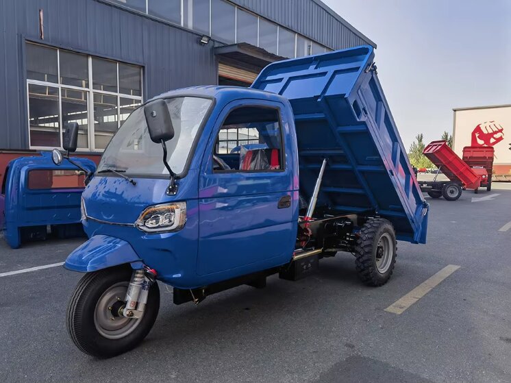Heavy Duty Open Diesel Engine Les Tricycle with Electrical Ignition for Cargo Transportation on Rough Roads Factory Price