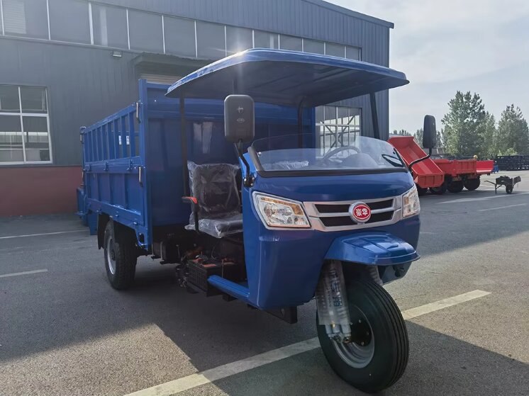 Heavy Duty Open Diesel Engine Les Tricycle with Electrical Ignition for Cargo Transportation on Rough Roads Factory Price