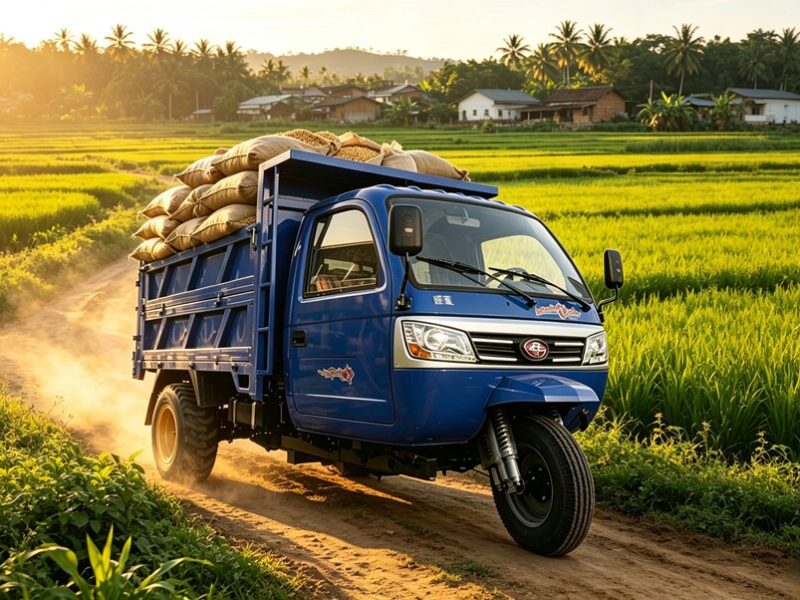 Heavy Duty Open Diesel Engine Les Tricycle with Electrical Ignition for Cargo Transportation on Rough Roads Factory Price