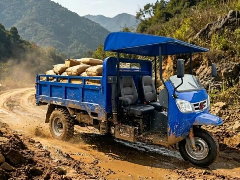 Heavy Duty Open Diesel Engine Les Tricycle with Electrical Ignition for Cargo Transportation on Rough Roads Factory Price