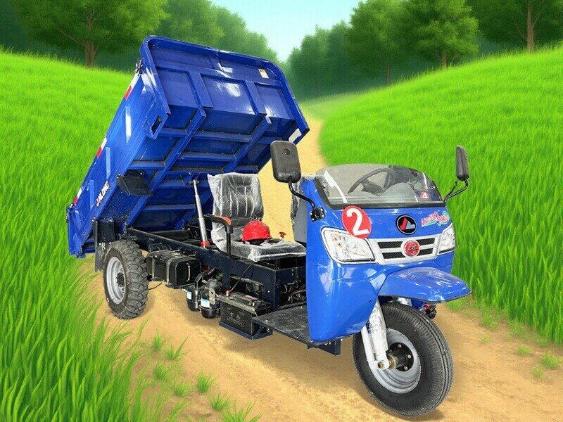 Heavy Duty Open Diesel Engine Les Tricycle with Electrical Ignition for Cargo Transportation on Rough Roads Factory Price