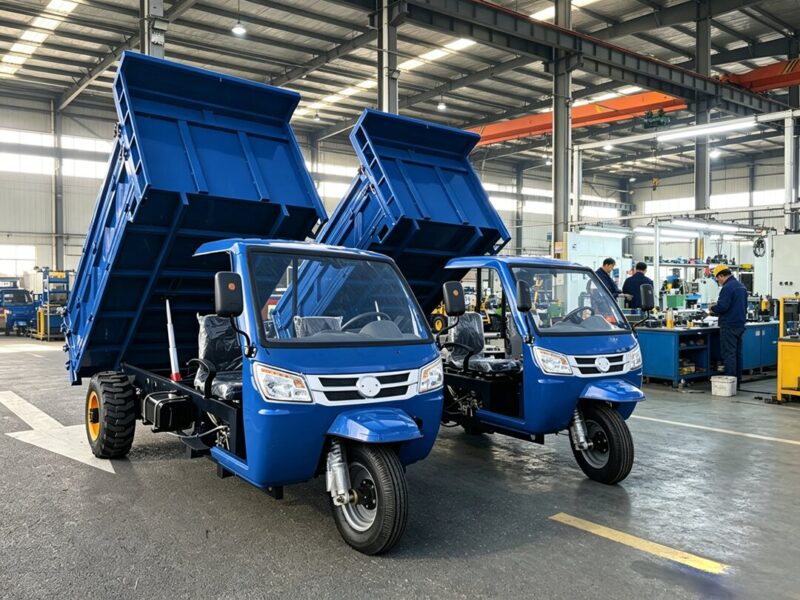 Heavy Duty Open Diesel Engine Les Tricycle with Electrical Ignition for Cargo Transportation on Rough Roads Factory Price