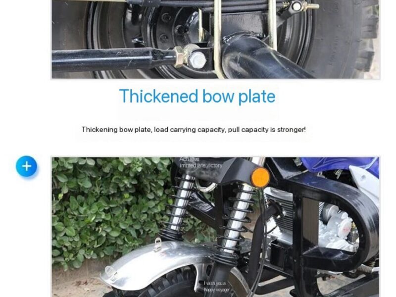 Heavy Loading 3-Wheel Petrol Motorcycle with Hydraulic Dumper/Open Body Motorized Cargo Loading Tricycle/Rickshaw