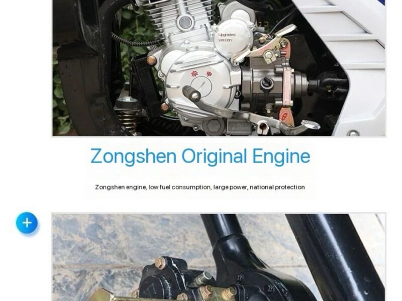 Heavy Loading 3-Wheel Petrol Motorcycle with Hydraulic Dumper/Open Body Motorized Cargo Loading Tricycle/Rickshaw