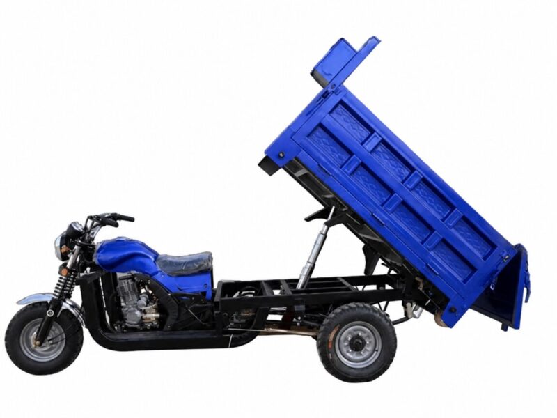 Heavy Loading 3-Wheel Petrol Motorcycle with Hydraulic Dumper/Open Body Motorized Cargo Loading Tricycle/Rickshaw