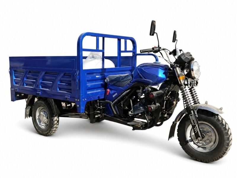Heavy Loading 3-Wheel Petrol Motorcycle with Hydraulic Dumper/Open Body Motorized Cargo Loading Tricycle/Rickshaw