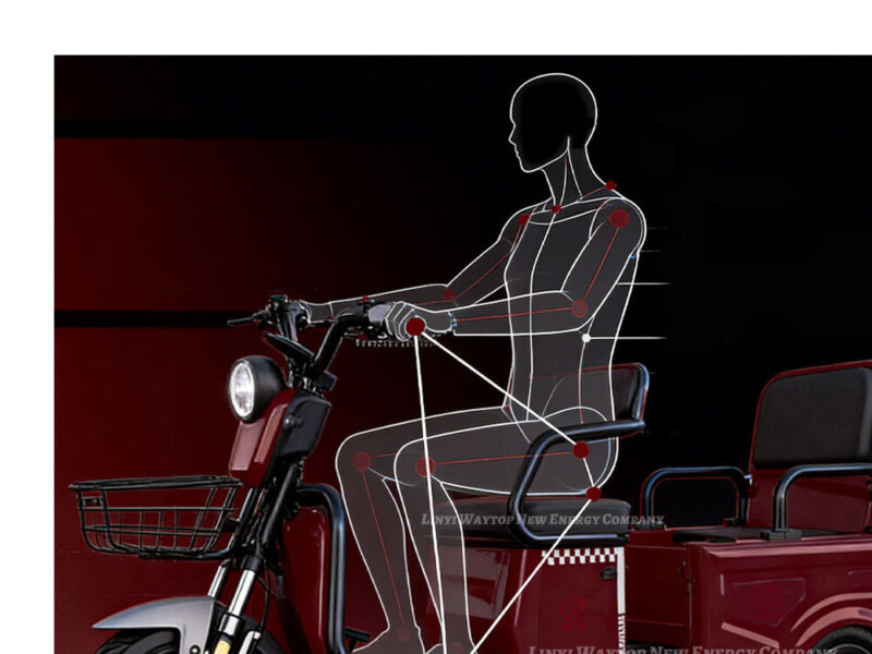 High Quality 3-Seat Electric Tricycle for Adults Single-Speed 30-50km/h Power Open LCD Display Electric Frame Furniture Smart