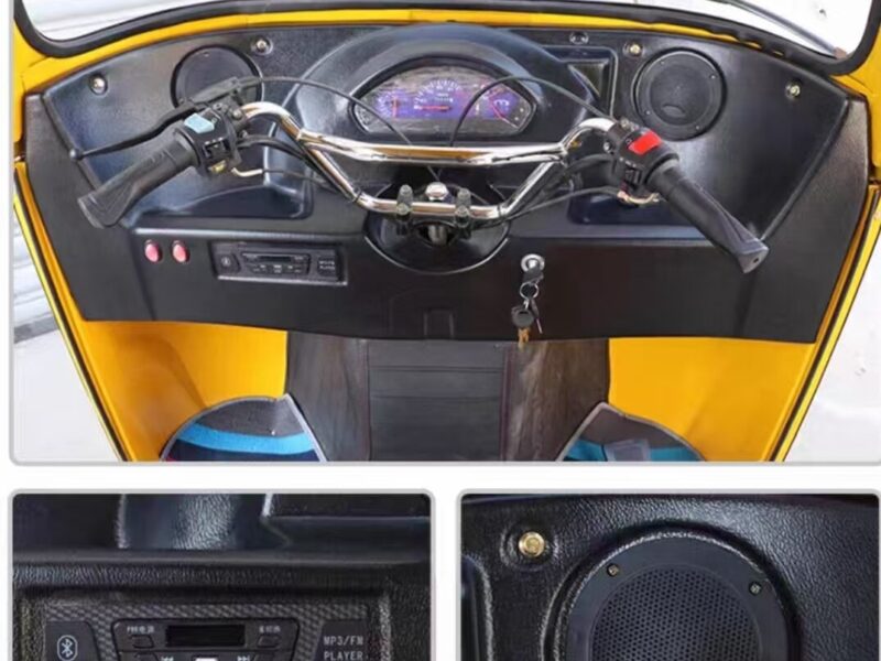 High Quality 8 Passenger Open Body Electric Tricycle Tuk Tuk with >1000W Power 70km/h Max Speed Ready to Ship