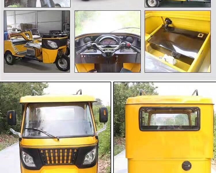 High Quality 8 Passenger Open Body Electric Tricycle Tuk Tuk with >1000W Power 70km/h Max Speed Ready to Ship