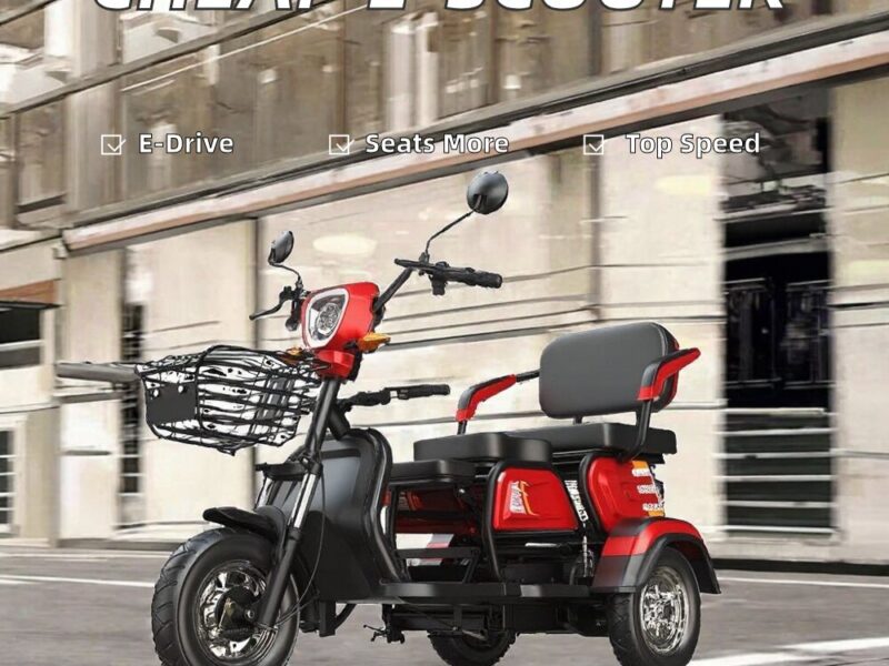 High Quality Adults Battery Powered Electric Tricycle 3wheel Motorcycle Open Body Passenger with 30km/h Speed and 90km Range