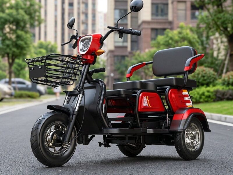 High Quality Adults Battery Powered Electric Tricycle 3wheel Motorcycle Open Body Passenger with 30km/h Speed and 90km Range