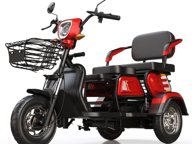 High Quality Adults Battery Powered Electric Tricycle 3wheel Motorcycle Open Body Passenger with 30km/h Speed and 90km Range