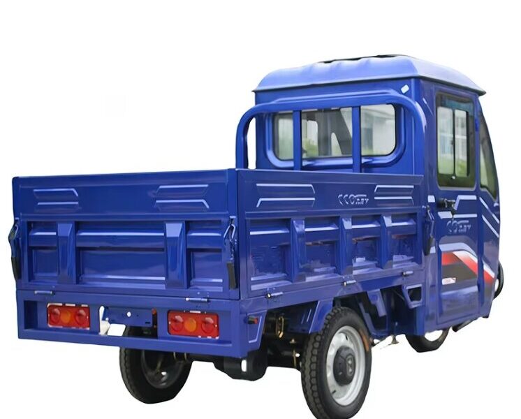 High Quality Gasoline Cargo Tricycle Van for Sale 2025 China Heavy Duty Closed Cabin Three Wheel Motorcycle