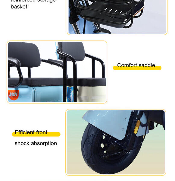 Hot Sale Cheap 3 Wheel Electric Trike for Family Use High Speed 60v20Ah 600W 800W 1000W Electric Tricycle Open Body for Adults