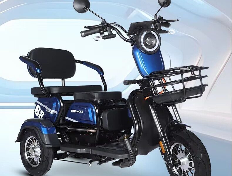 Hot Selling 48v Electric Adult Scooter Open Body Design with Colorful Rice for Sale Cheap 3 Wheel Tricyele Electric Trike