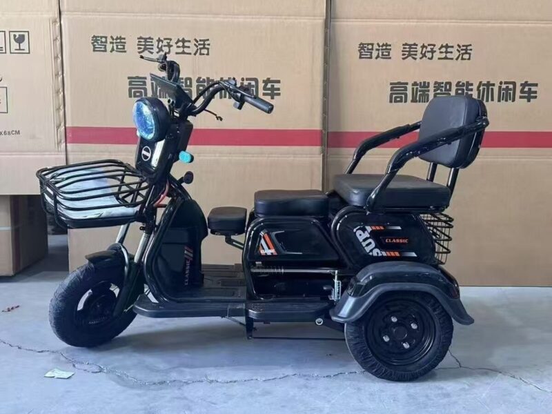 Hot Selling 48v Electric Adult Scooter Open Body Design with Colorful Rice for Sale Cheap 3 Wheel Tricyele Electric Trike