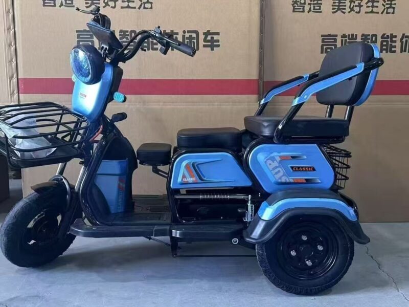 Hot Selling 48v Electric Adult Scooter Open Body Design with Colorful Rice for Sale Cheap 3 Wheel Tricyele Electric Trike