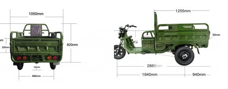 Hot Selling Electric Tricycles Cargo Truck Big Wheel Tricycle for Adult EEC COC DOT 1000W 25km/h 45km/h