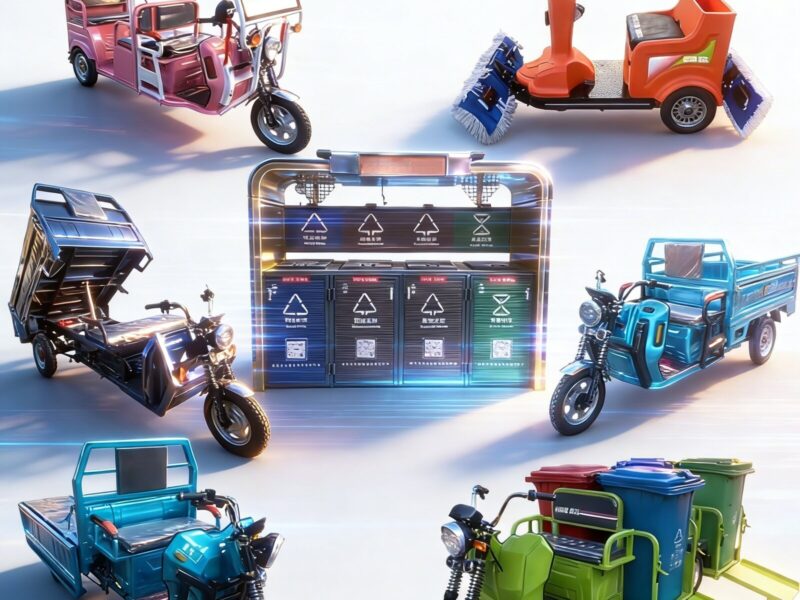 Hydraulic Self-unloading Heavy Duty Electric Tricycle 3000W 500KG Open Body Construction Agriculture