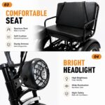 Large Seat Fat Tire Snow Electric Tricycle, EEC Certified 750W Passenger & Cargo Trike with Lithium Battery for Adults - image 4